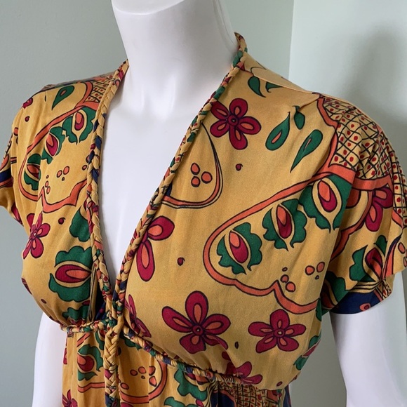 Anthropologie Nieves Lavi Floral Silk Dress - Picture 4 of 8